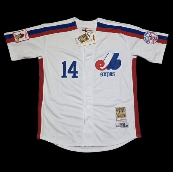 💥Pete Rose Jersey Montreal Expos Throwback ALL Stitched New With Tags! SALE!💥 - Picture 2 of 2